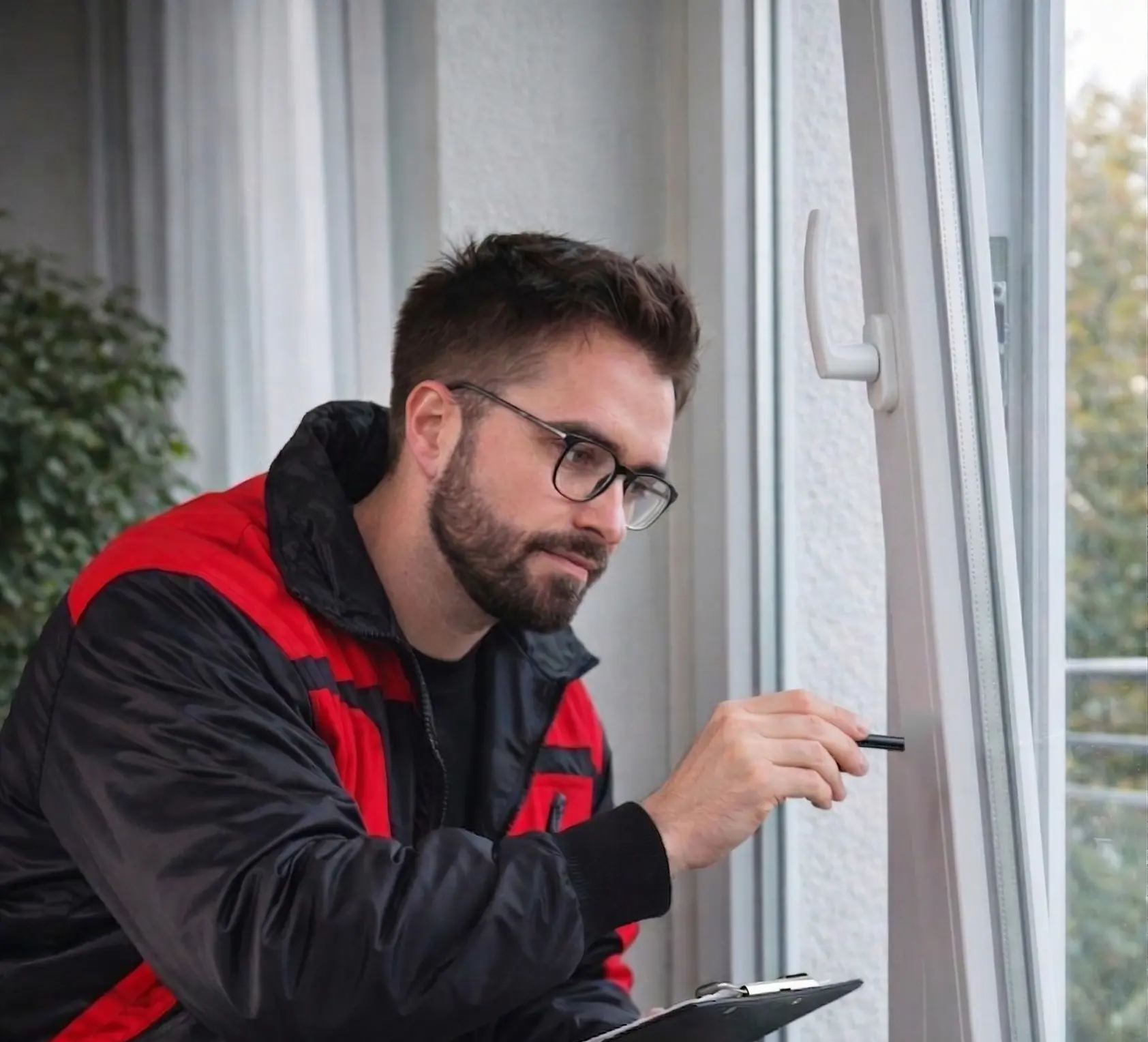 Schlüsseldienst Albrink bei der Fensterinspektion
